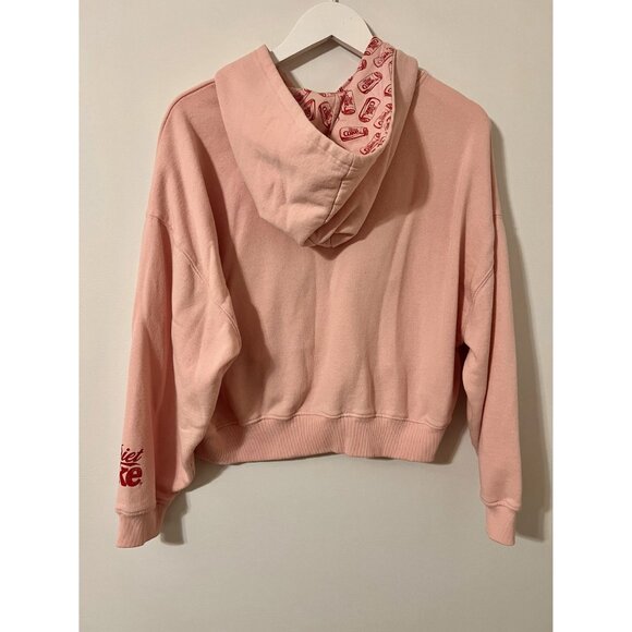 Coca Cola Diet Coke Pink Cropped Pullover Hoodie Size M - Picture 7 of 7